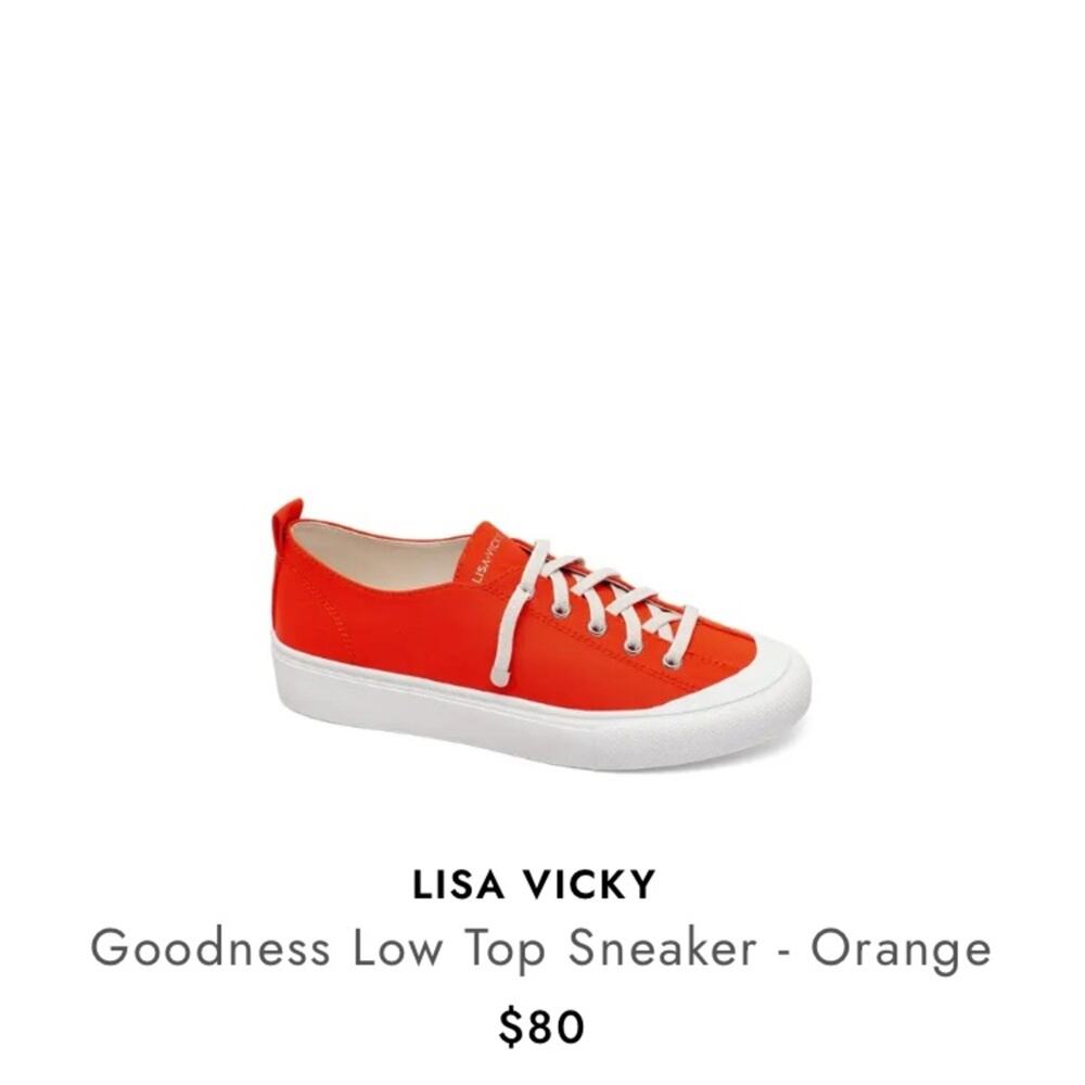 Lisa Vicky orange nylon Goodness Low Top Sneakers - Picture 2 of 11